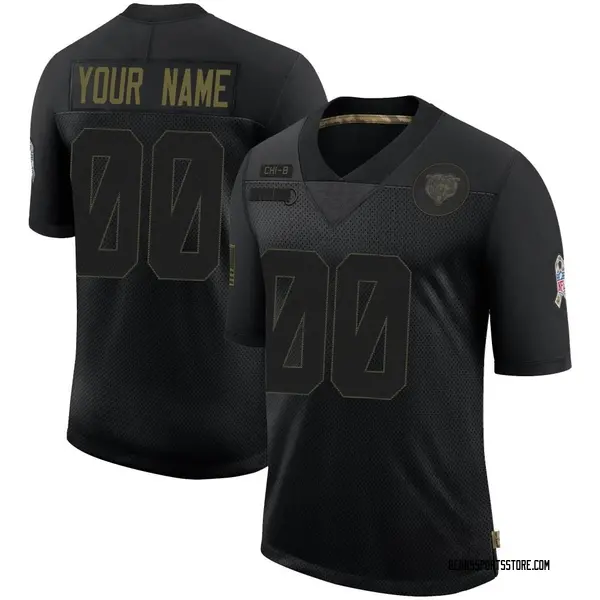 Men's Nike Chicago Bears Custom 2020 Salute To Service Jersey - Black ...